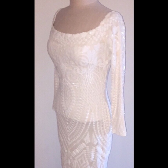 White long glittering dress - Picture 7 of 11